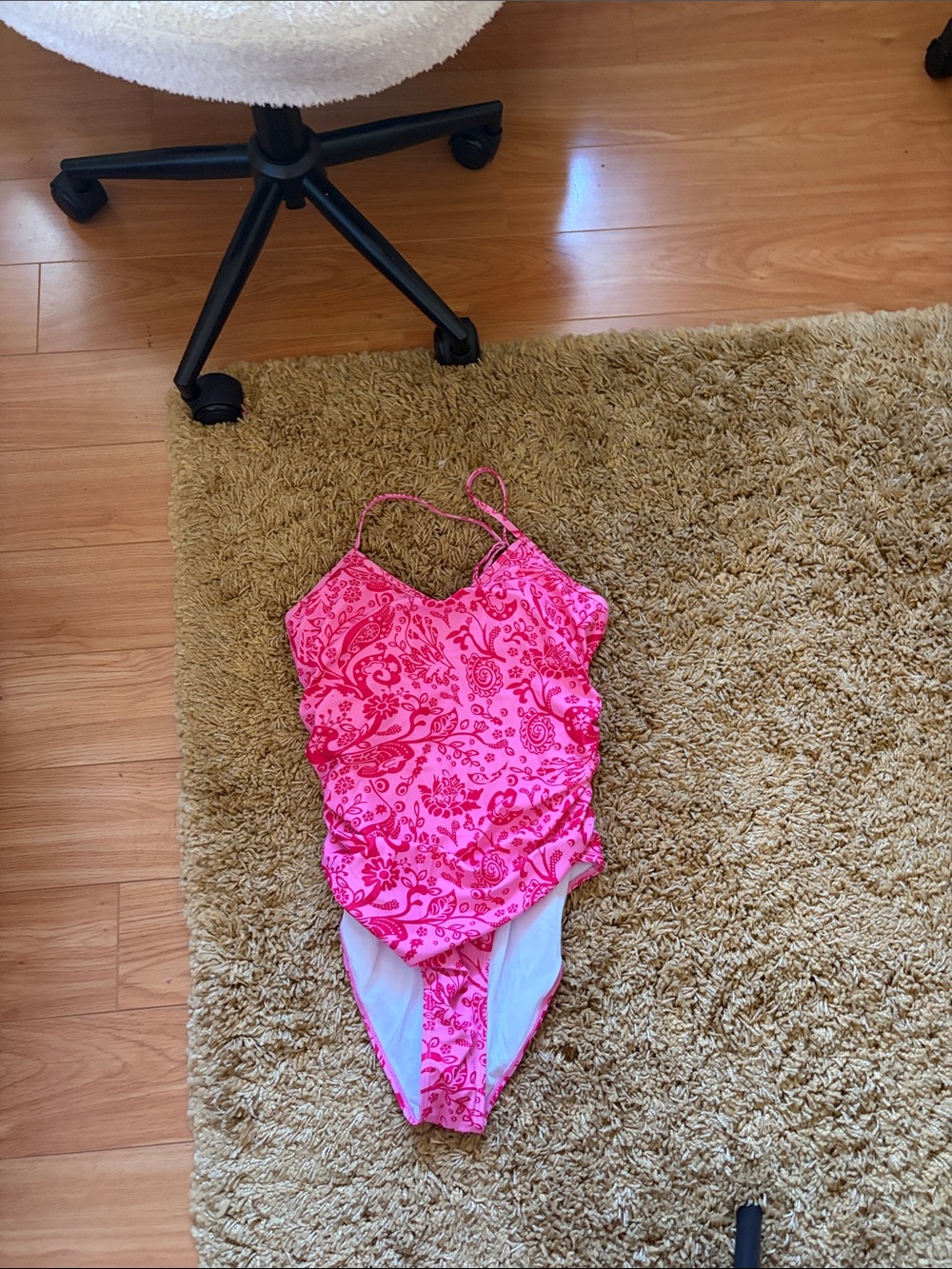 Bright Pink Paisley One-Piece Swimsuit